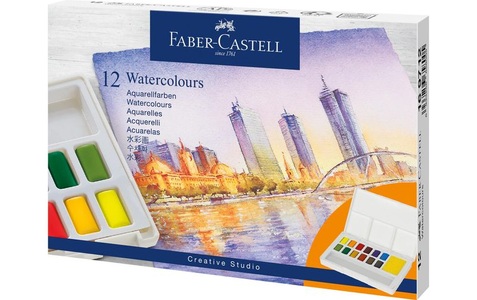Faber-Castell, Faber-Castell Aquarellfarbe 12er Etui, Mehrfarbig