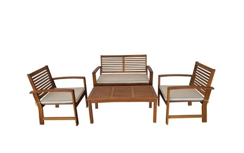 ACAMP, acamp Loungeset »Kreta Braun, 4 Sitzer«, Acamp Loungeset Kreta Braun, 4 Sitzplätze