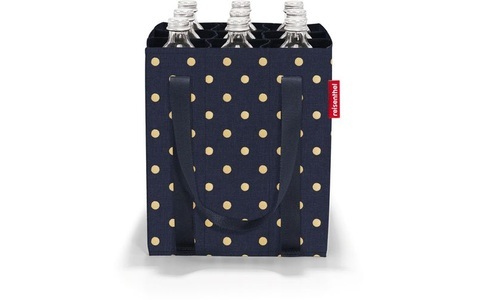REISENTHEL, Reisenthel Flaschentasche Metallic Dots Blue, Reisenthel Flaschentasche Metallic Dots Blue