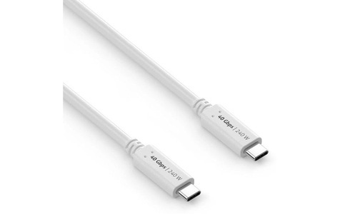 PureLink USB4-Kabel 40Gbps, 240W USB C - USB C 1 m, Weiss