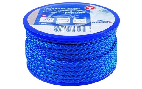MEISTER, Meister Kordel aus Polypropylen, Meister Kordel Ø 4 mm, 15 m, 270 kg, Blau