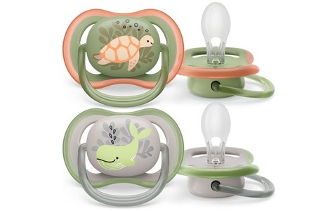 Bomedys NV, Philips Avent Ultra Air Wal 6-18 Monate, Philips Avent Schnuller ultra air, Schildkröte/Wal, 6-18 Monate (2 Stk)