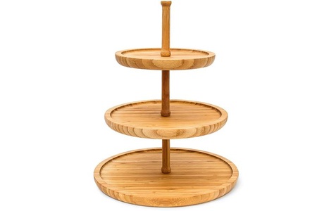 relaxdays, relaxdays Etagere »3-stufig«, relaxdays Etagere »3-stufig«, Holzart: Bambus (China)