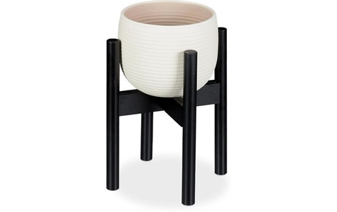 relaxdays, relaxdays Blumenständer »verstellbar«, relaxdays Pflanzenständer verstellbar 35.5 cm, Schwarz