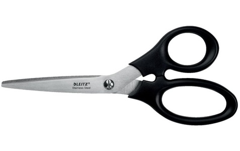 Leitz, Leitz Schere 18.5 cm, Edelstahl, LEITZ Edelstahl Schere 18.5cm 5424-00-95 schwarz