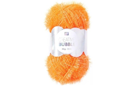 Rico, Rico Creative Bubble neon apricot 50 g, 90 m, 100 % PES, Rico Creative Bubble neon apricot 50 g, 90 m, 100 % PES
