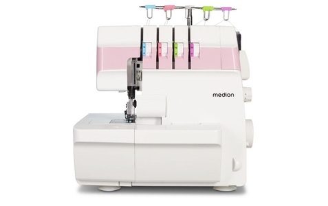 Medion, Medion Nähmaschine Life Overlock SO90 Weiss/Rosa, Medion Nähmaschine Life Overlock SO90 Weiss/Rosa