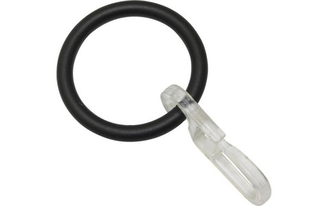 Gardinia Vorhangring Kos 6-er Verpackung Schwarz-matt