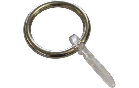 Gardinia Vorhangring Kos 6-er Verpackung Edelstahl-optik