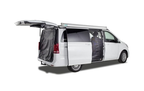 Van Quito, Van Quito Moskitonetz im Heck, Van Quito Moskitonetz im Heck