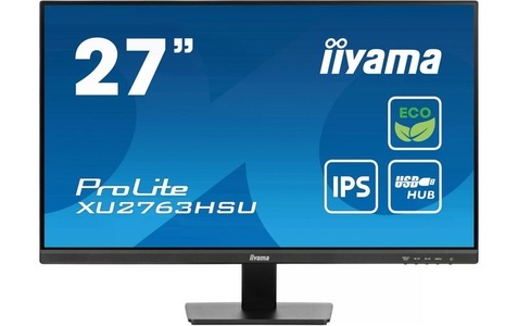 Iiyama, Iiyama ProLite Green Choice LED-Monitor EEK B (A - G) 68.6 cm (27 Zoll) 1920 x 1080 Pixel 16:9 3 ms HDMI®, DisplayPort,, ProLite XU2763HSU-B1, LED-Monitor