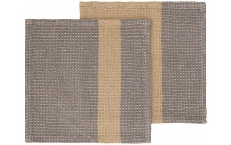 Blomus, Blomus Abwaschlappen Gano 2 Stück, Beige/Grau, Blomus Abwaschlappen Gano 2 Stück, Beige/Grau