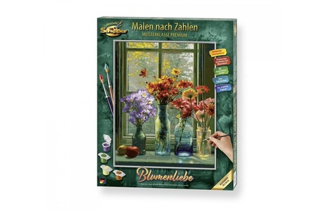 Simba Toys, Schipper 609130905 - Malen nach Zahlen, Blumenliebe, 40x50cm, Schipper Malen nach Zahlen Blumenliebe