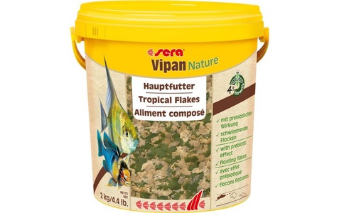 Sera, 45378 - sera vipan Nature Grossflocke 2kg XL-Hauptfutter für alle Zierfische, sera Vipan Nature Grossflocke, 2 kg