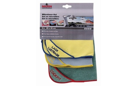 Nigrin, NIGRIN Mikrofasertuch-Set, Nigrin Mikrofasertuch 3er-Set