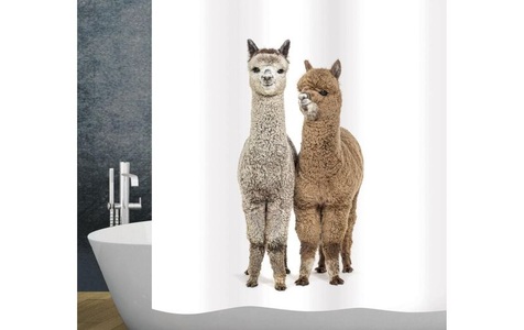Diaqua, diaqua® Duschvorhang Paco 180 x 200 cm, Braun/Weiss, diaqua® Duschvorhang »Paco«