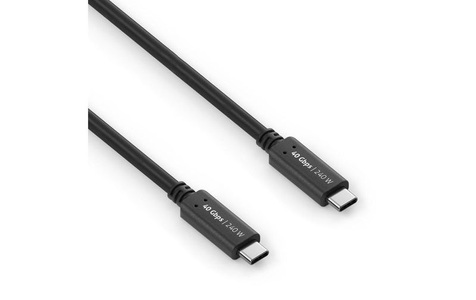 PureLink USB4-Kabel 40Gbps, 240W USB C - USB C 1 m, Schwarz