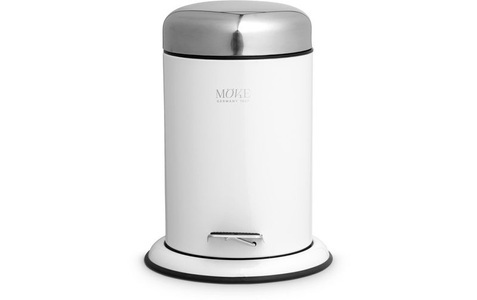 MÖVE, möve Push Treteimer, Möve Treteimer Push 3 l, Silber/Weiss