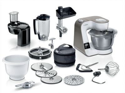 Bosch, Bosch Serie 4, Küchenmaschine mit Waage, MUM 5, 1000 W, Weiß, Champagne, MUM5XL74, ID MUM5XL74