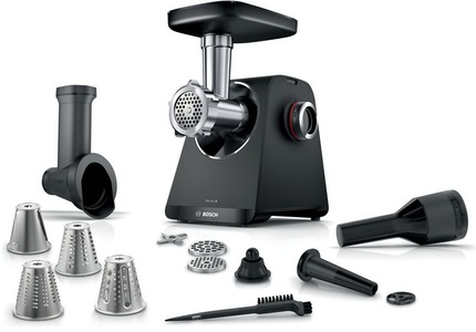 Bosch Serie 4, Fleischwolf, MultiPower, 1900 W, Schwarz, Schwarz, MFWS440B, ID MFWS440B