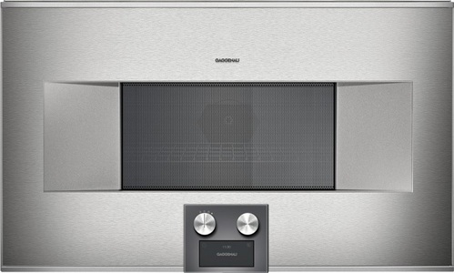 Gaggenau, Gaggenau BM 485 110 Backofen Edelstahl links, Gaggenau Serie 400, Einbau-Kompaktbackofen mit Mikrowellenfunktion, 76 x 45 cm, Türanschlag: Links, Edelstahl hinter Glas, BM485110