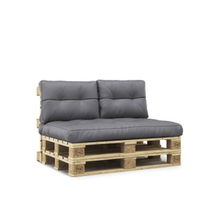 Paletten, Palettenlounge MELIDE inkl. Kissen anthrazit, Palettenlounge MELIDE inkl. Kissen anthrazit