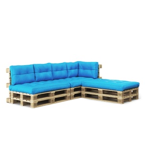 Paletten, Palettenlounge TENERO inkl. Kissen türkis, Palettenlounge TENERO inkl. Kissen türkis