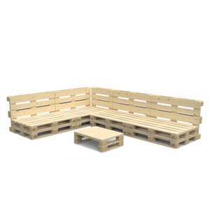 Paletten, Palettenlounge BIASCA ink. Tisch, Palettenlounge BIASCA inkl. Tisch
