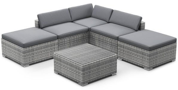 Mark Sunl, Rattan Lounge TEXAS grau