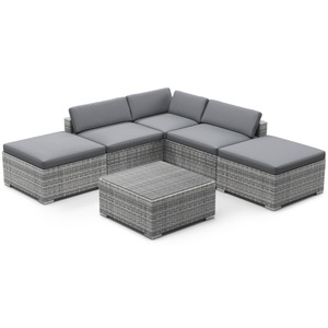Mark Sunl, Rattan Lounge TEXAS grau