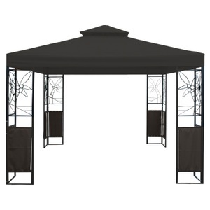 Ruby, Gartenpavillon Gazebo 3 x 3 m braun, Gartenpavillon HOWEA 3 x 3 m anthrazit