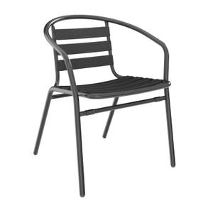 Peggy, Gartenstuhl Stahl schwarz, Gartenstuhl NOA Aluminium schwarz