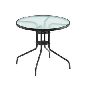 Peggy, Gartentisch rund 60 cm schwarz, Gartentisch rund 60 cm schwarz