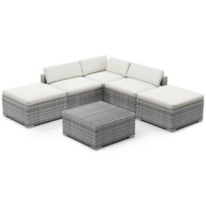 Mark Sunl, Rattanlounge TEXAS grau/beige
