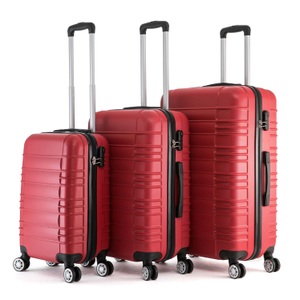 R - Reisekoffer, Reisekoffer Hartschalenkoffer 3er SET rot, Reisekoffer Hartschalenkoffer AVA 3er Set rot