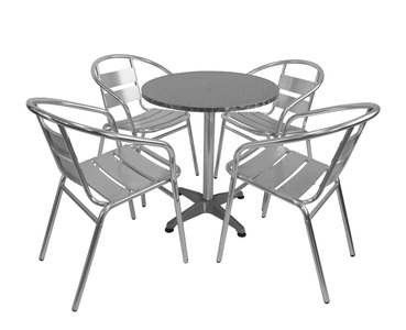 Peggy, Gartenmöbel Gartenset Tisch rund und Stühle, 