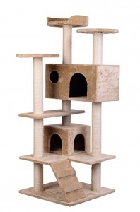 R - cat trees, Katzenbaum 131cm hoch beige, Katzenbaum NELLY 131 cm beige