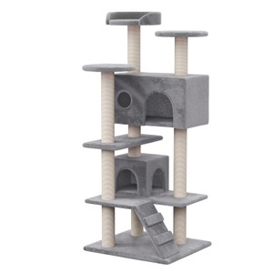 R - cat trees, Katzenbaum 131 cm hoch grau, Katzenbaum NELLY 131 cm grau