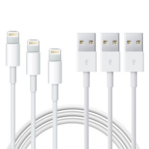 Trait-Tech, Ladekabel für iPhone 2 m weiss 3er Set, Ladekabel für iPhone 2 m weiss 3er Set