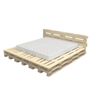 Paletten, Palettenbett 240 x 240 cm Komplett-Set, Palettenbett 240 x 240 cm Komplett-Set