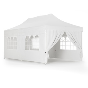 R - Faltzelte, Faltpavillon 6 x 3 m weiss inkl. 4 Seitenwände