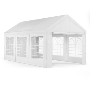 R - Saisonale Items, Gartenpavillon Partyzelt weiss 3 x 6 m