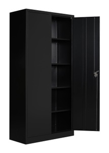 Ruby, Aktenschrank mit 4 Böden schwarz, Aktenschrank mit 5 Böden schwarz