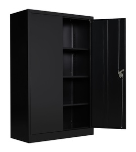 Ruby, Aktenschrank mit 3 Böden schwarz, Aktenschrank mit 4 Böden schwarz