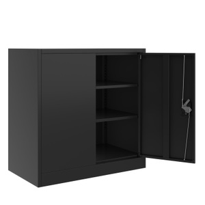 Ruby, Aktenschrank mit 2 Böden schwarz, Aktenschrank mit 3 Böden schwarz
