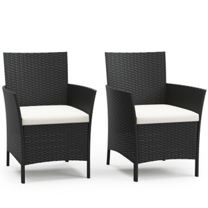MLM, Rattanstühle Jasmina Doppelpack schwarz