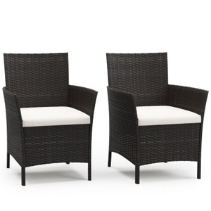 MLM, Rattanstühle Jasmina Doppelpack braun, Rattanstühle JASMINA 2er Set braun