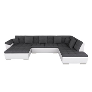 Sofas Kalm, Sofa ARIA links grau/weiss, Ecksofa ARIA links anthrazit/weiss