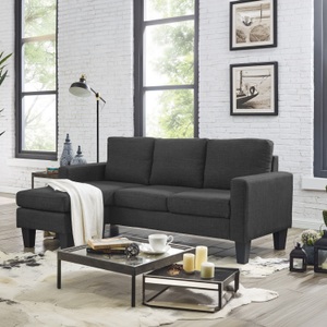MLM, Ecksofa MILA dunkelgrün, Ecksofa MILA anthrazit