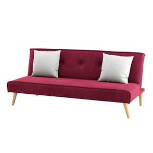 Joyce, Schlafsofa LEA rot, Schlafsofa Samt LEA rot
